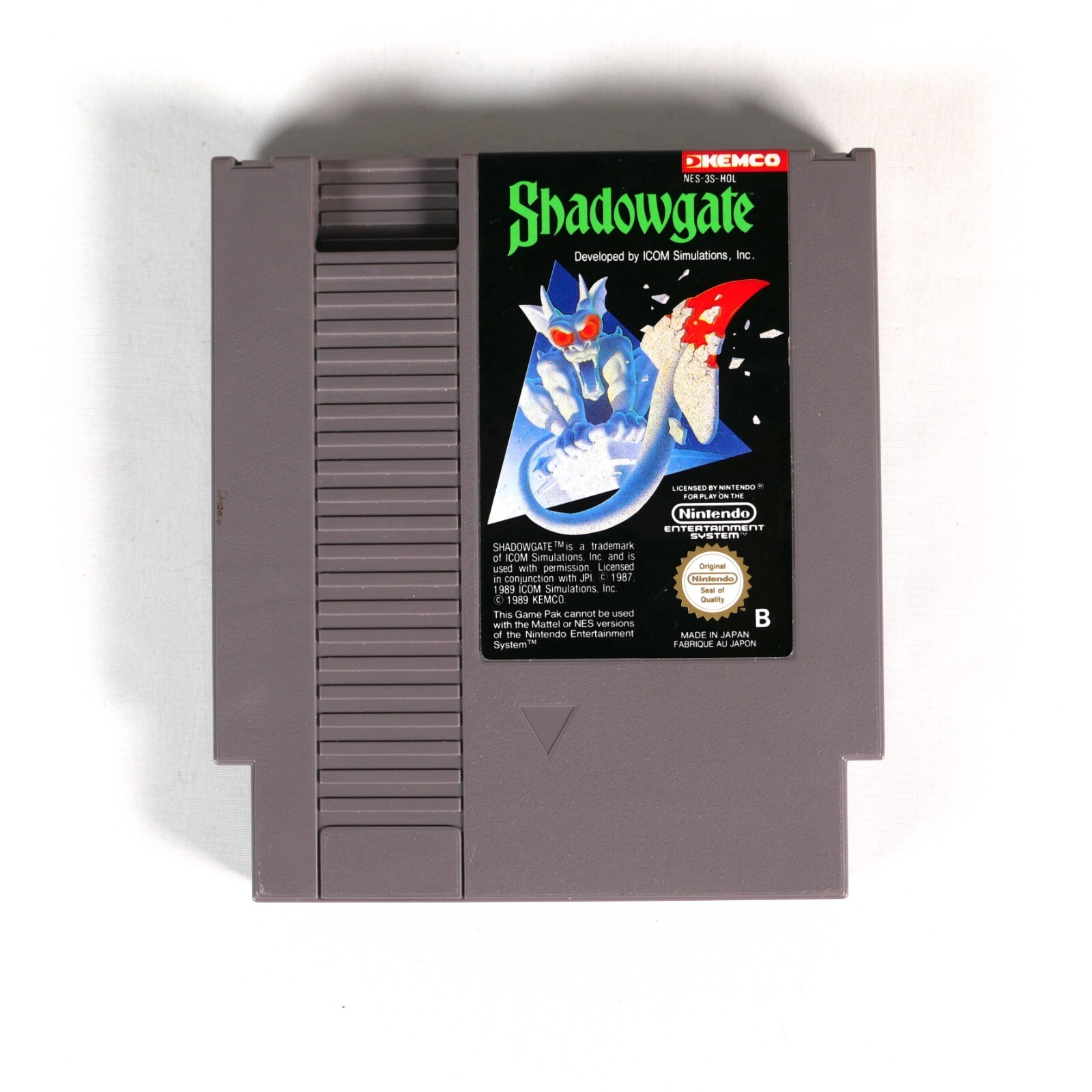 SHADOWGATE Nintendo Nes Loose Hol