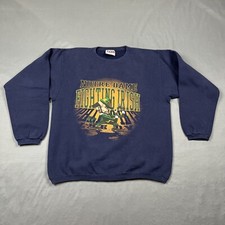 Vintage University of Notre Dame Fighting Irish Crewneck Sweatshirt M/L Blue