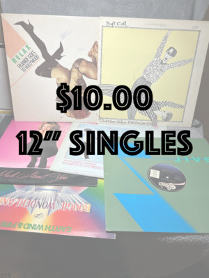 $10 12'' Singles w/Covers  - VG - EX - Flat $5.00  Shipped - 1980s-2000s Popular