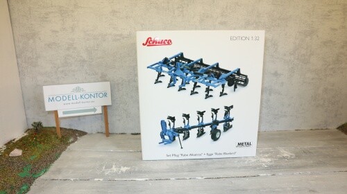 Schuco 7883 in 1:32, Rabe Set Pflug "Albatros" und Grubber "Bluebird", NEU in OV - Bild 1 von 1