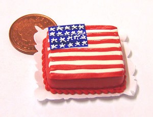 Echelle 1 12 Oblong Drapeau Americain Gateau Tumdee Poupees Miniature House Food Cuisine Sc7 Ebay
