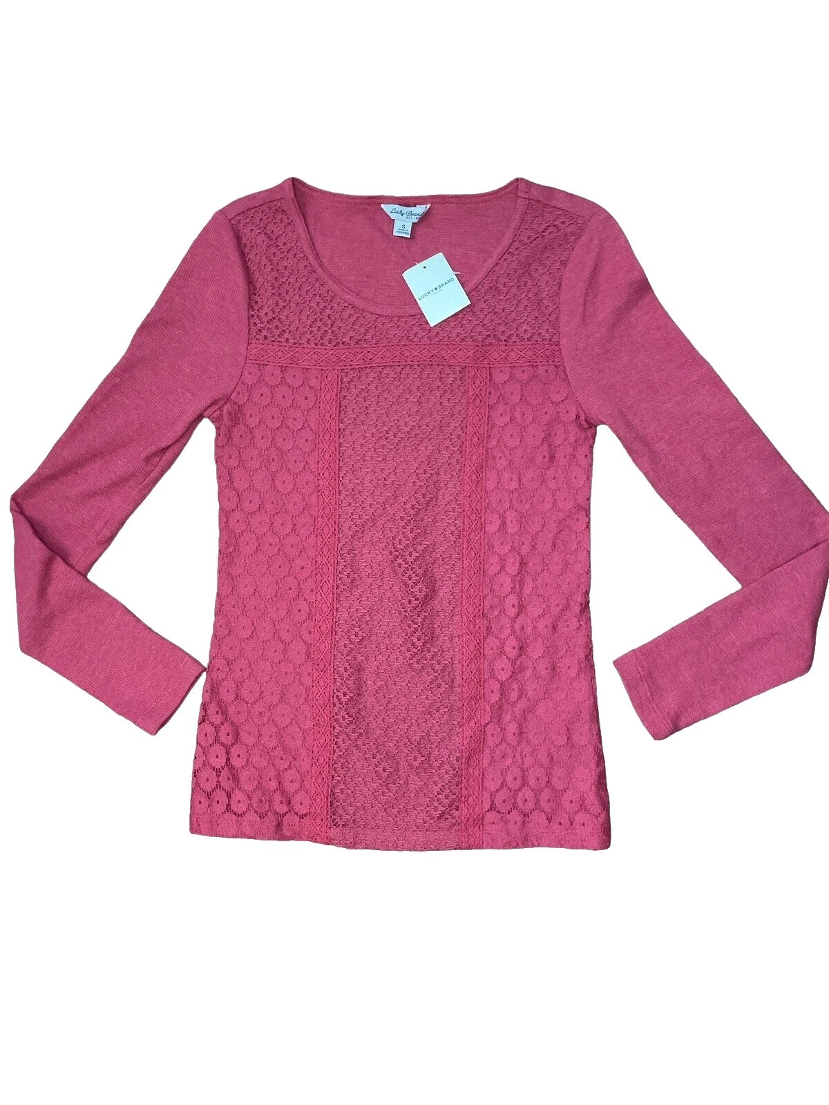 Camisas de Algodão Lucky Brand Sólido para mulheres