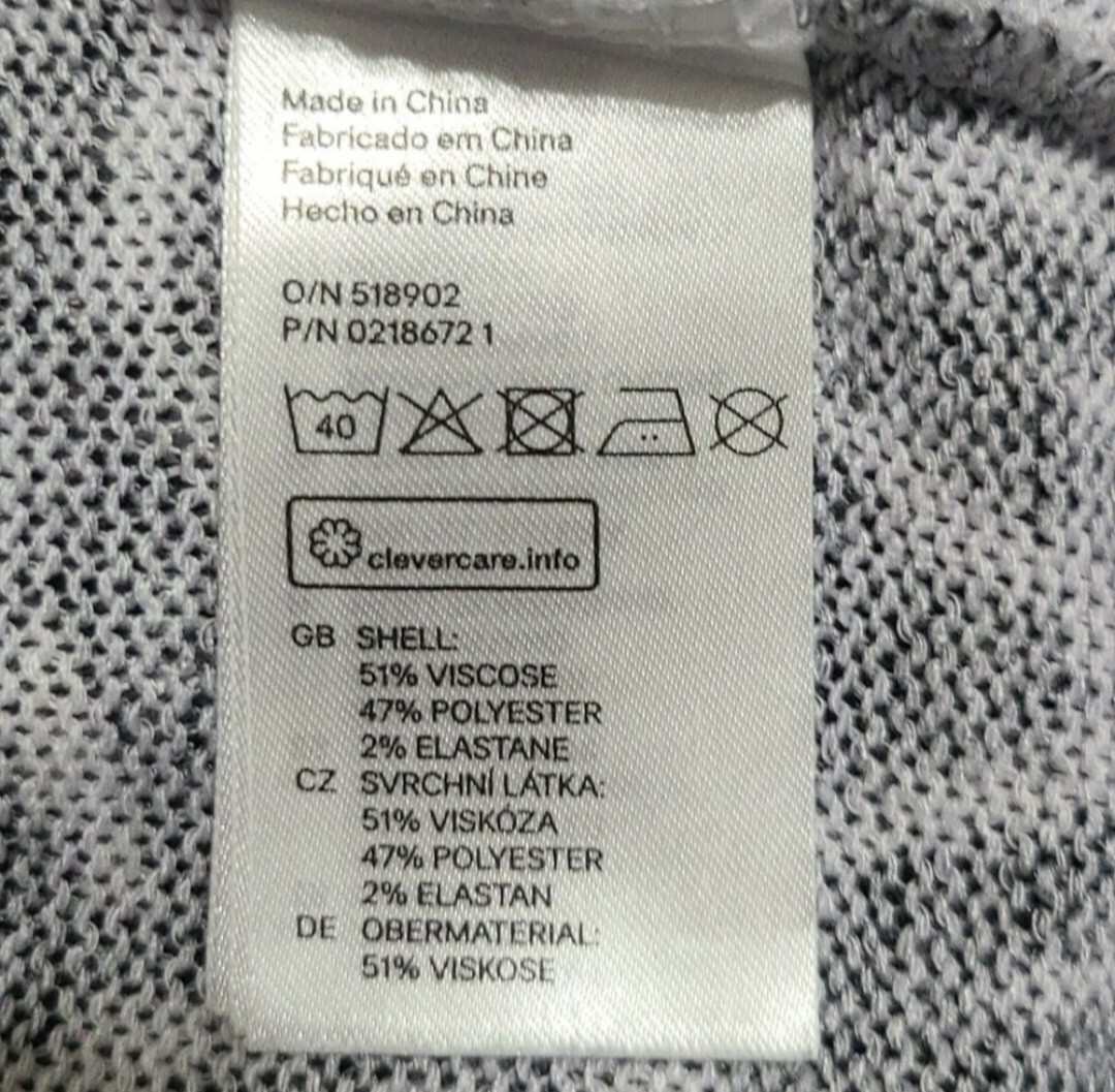 H&M Divided Women’s Grey/White Bodycon Midi Length Semi transparent Dress Size S thumbnail 12