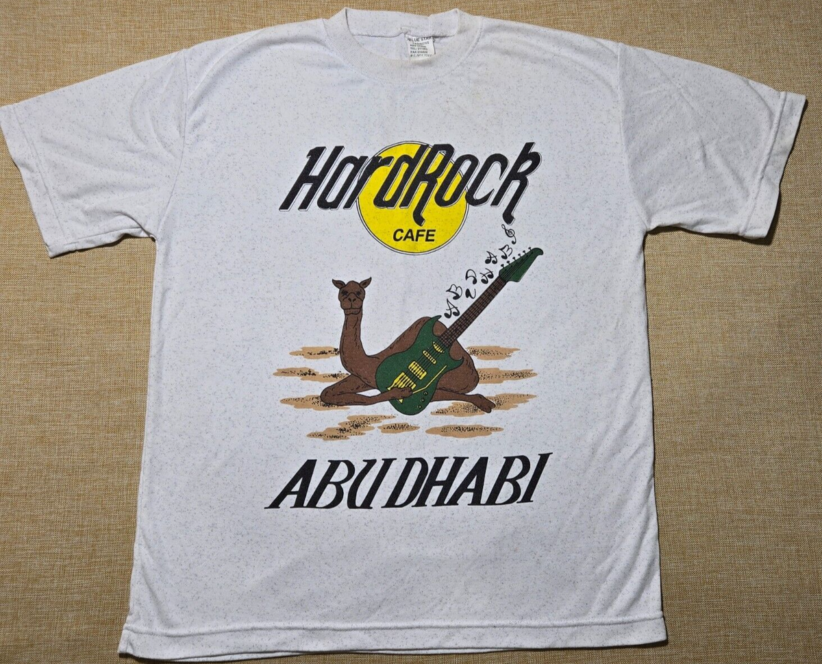 B'z Hard Rock Cafe Tシャツ XLサイズ Vintage Hard Rock Cafe Abu Dhabi T-Shirt XL Heather Gray Camel