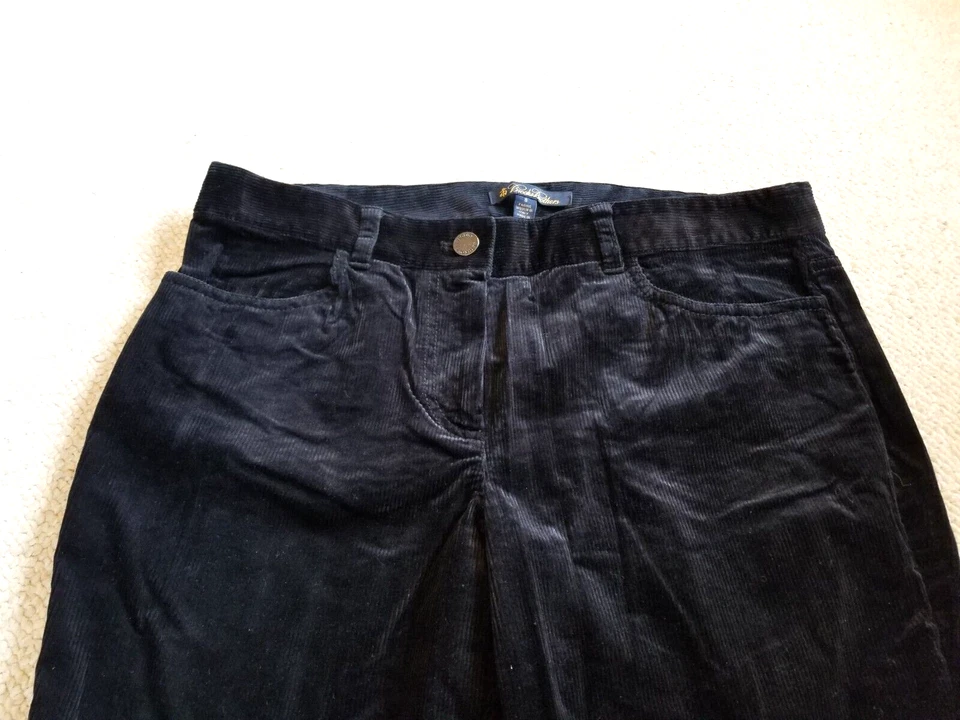 Pantalones Mujer-BROOKS BROTHERS-Jean Negro Pana Elástico-Estilo Pierna Recta-8 Foto 2 de 4