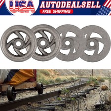For LG Mining Ore Car Small Track Mine Cart Wheel Cast Iron 7 1/4 Diameter 4pcs