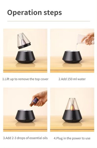 Luftbefeuchter, USB wiederaufladbar, Duft Diffuser für ätherische Öle, LED - Bild 3 von 4