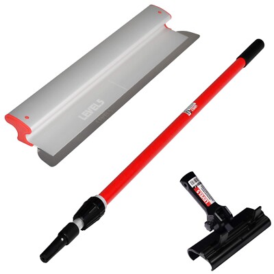 LEVEL5 24'' Drywall Skimming Blade with Adapter + 49-87'' Extension Handle | 5-431