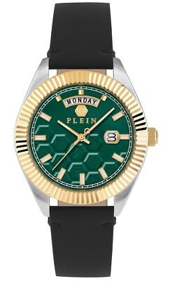 Philipp Plein Herren Uhr Analog Quarz DATE SUPERLATIVE GENT PWPVA0124 Leder