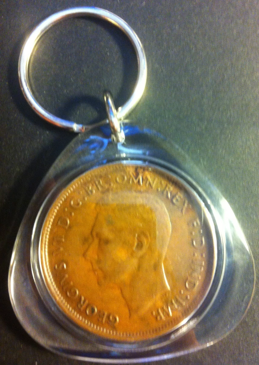 Awesome Collectible Australian 1947 Melbourne Mint Birthday Penny Key Ring