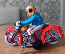Jouet Moto Vintage – Tôle Friction – URSS – Années 1970 – Bon état
