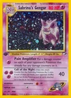 Pokemon Sabrina's Gengar (14/132) Gym Heroes 1ED MP HOLO- 1st Edition