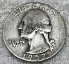 1952-D 25C Washington Quarter Good Details Actual Coin