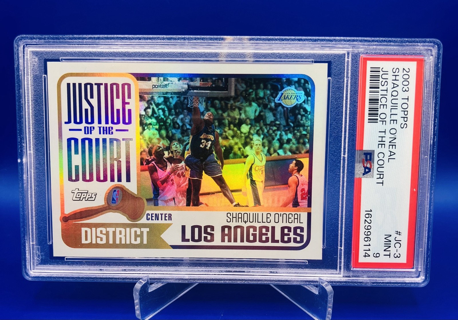2003-04 Topps Justice of the Court Shaquille O'Neal Pack Odds 1:160 For Shaq PSA view 1