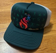 NWT RARE Olympic Heritage Retro Atlanta 1996 Olympics Embroidered Trucker Hat