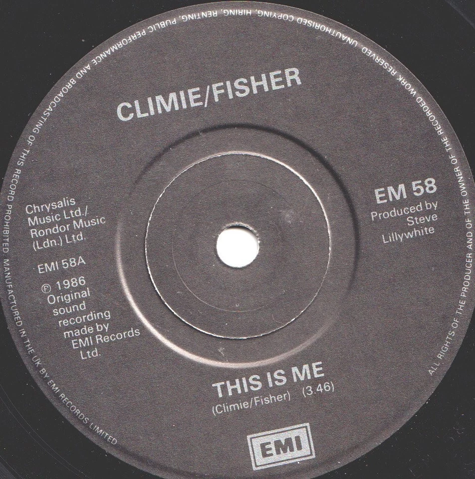 Climie Fisher This Is Me 7" vinyl UK Emi 1988 in pic sleeve EM58 - Image 3 of 3