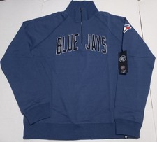 47Brand Men's Toronto Bluejays Quarter Zip Pullover Sweatshirt Size XL