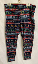 Fleece Sleep Pajama Pants Women's 2XL 19 Holiday Christmas Sleigh All Day