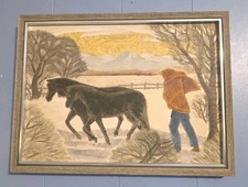 Barbara Latham (1896-1989) Oil painting. "Going Home"