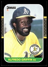 Alfredo Griffin 1987 Donruss #256 Athletics MLB READ FREE SHIPPING AutographDen