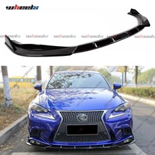 Front Bumper Lip Body Kit For 2014-16 Lexus Is250 Is350 F-sport Glossy Black Abs