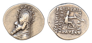 Reyes de Partia. Rhagae. Sinatrukes 93 69 a.C. Dracma AR 20mm 4 21g