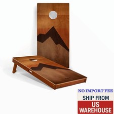 Elakai Retro Mahogany Pathfinder Cornhole Boards Set 2x4 Portable Wooden Game