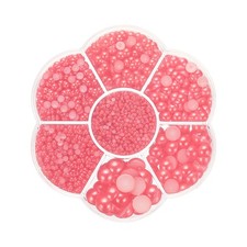 5645Pcs Pearls Beads for Crafting, 7 Sizes Beads, Pink