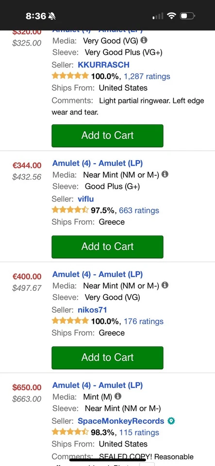 Amulet Vinyl Lp Shadow Records Limited Edition Very Very Rare 1980 Foto 4 de 4