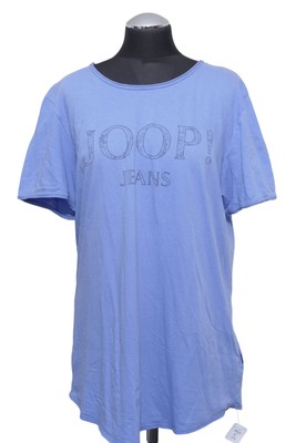 JOOP! Damen T-Shirt XL blau hellblau Motiv Kurzarm Rundhals Jersey Baumwolle