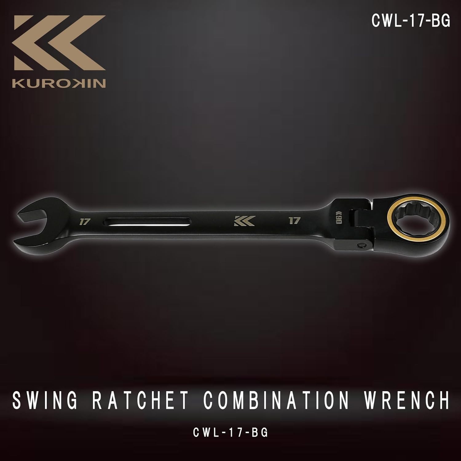 FUJIYA KUROKIN Swing Ratchet Combination Wrench 7type Selectable