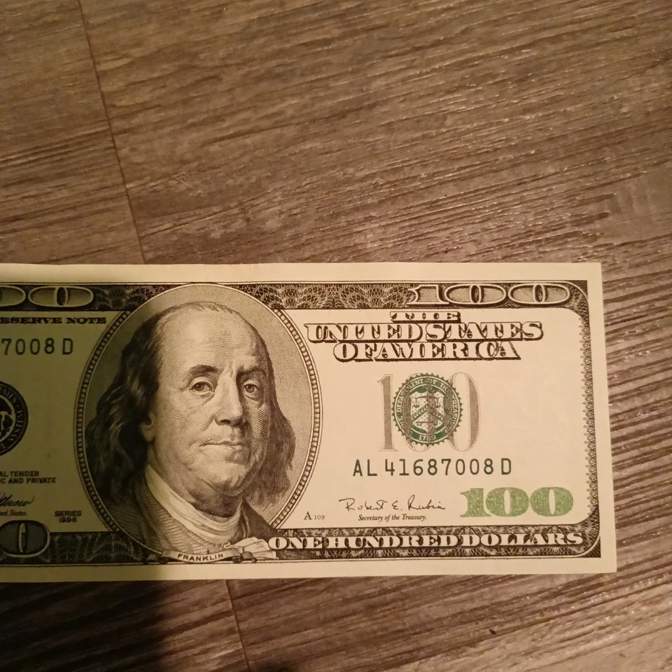 $100 Dollar Bill 1996 Series Old Vintage Crisp AL41687008D Currency Note USA - Image 2 of 4