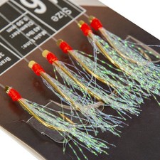 5 paquetes de señuelos de pesca blandos Sabiki plataformas de cebo gancho de pluma arenque cebo