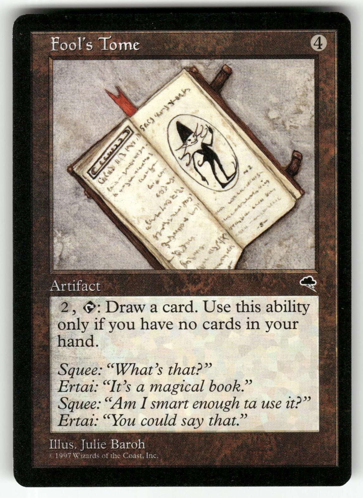 Fool's Tome 289 Rare Tempest Magic: The Gathering Near Mint