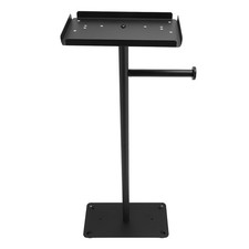 Toilet Paper Holder Stand w/ Top Shelf,Free Standing Bathroom Tissue Roll Holder