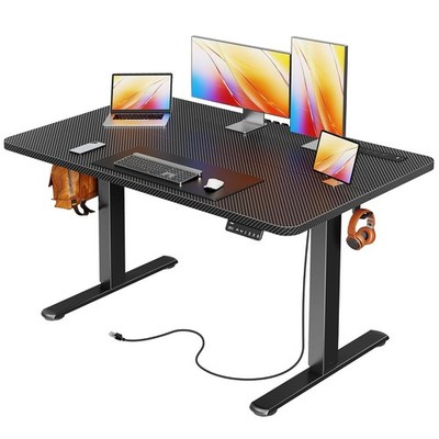 Huuger Electric Standing Desk Power Outlets USB-C 47x24 Adjustable