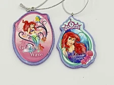 DISNEY PRINCESS ARIEL LITTLE MERMAID NECKLACES LOT OF 2 GIRLS OCEAN PRINCESS