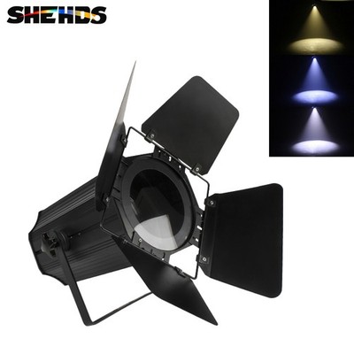 Used 200W LED COB Zoom Cool Warm White 2in1 Par Lighting With Barndoor Theater