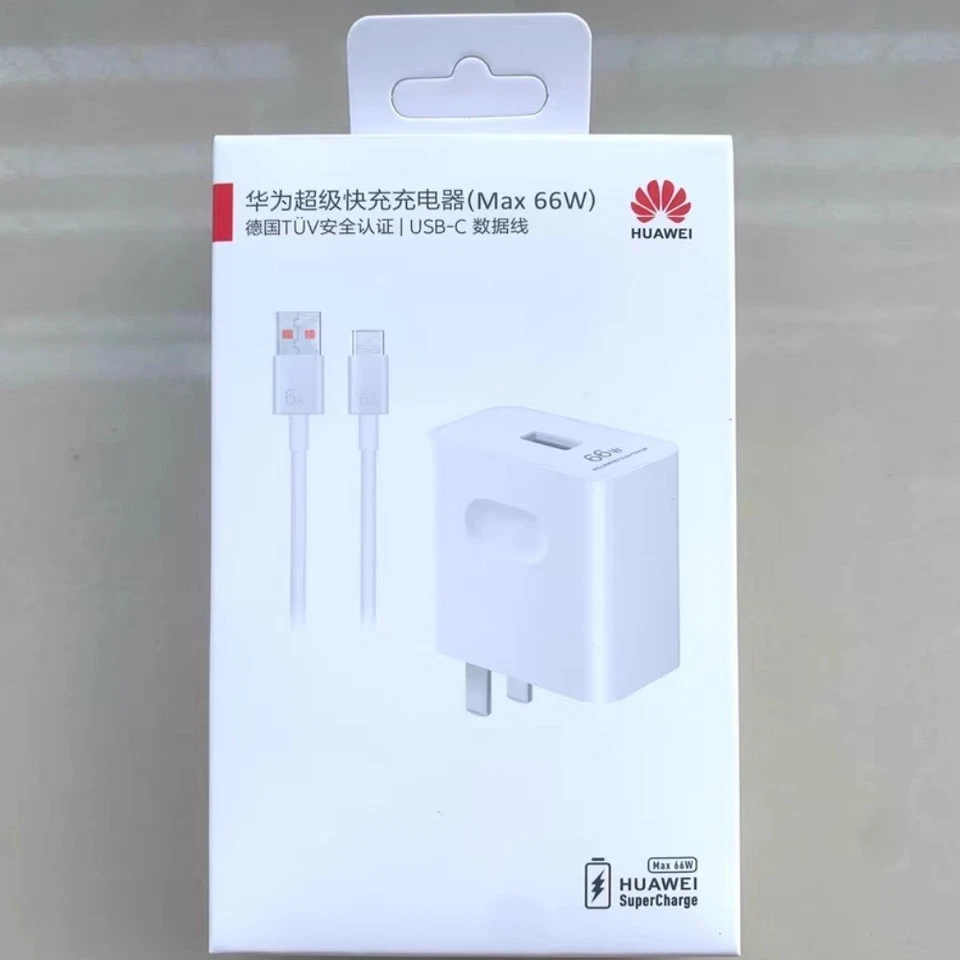 Cargador súper rápido original Huawei 66W Max y cable USB-C de 6A para teléfono universal  Foto 4 de 4