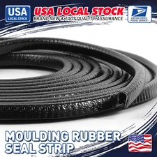 Black Edge Trim U-Channel Rubber Seal Edge Trim Weather Stripping 20FT Durable