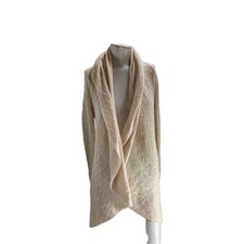 Lauren Ralph Lauren Women's Sweater Small Ivory Cream Cable Knit Lambswool Knit