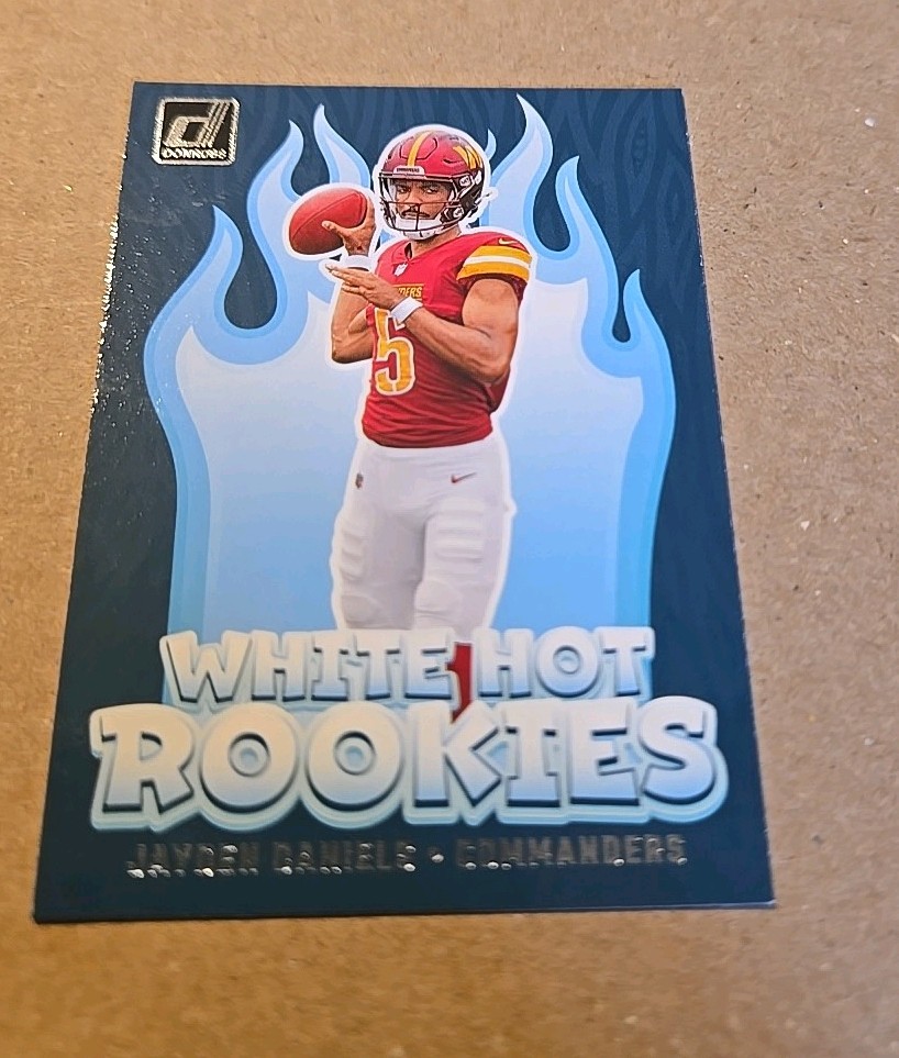 2024 Panini NFL Donruss #WH8 White Hot Rookies Jayden Daniels RC Commanders