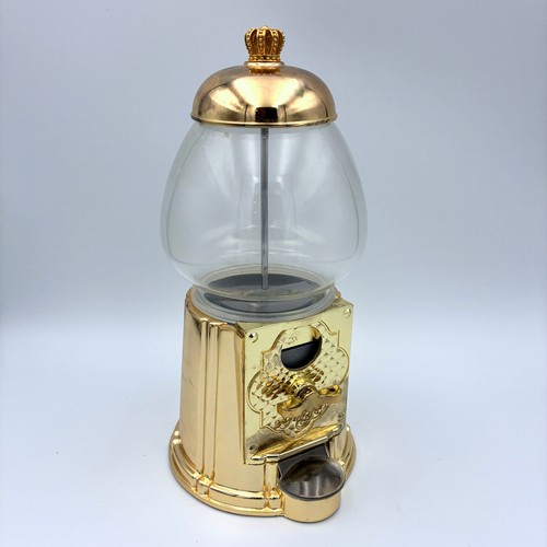 Vintage Y2K Juicy Couture Mini Gumball Machine Gold Crown Luxe Decor 9.5" Works