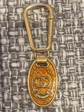 RARE VINTAGE GUCCI Horsebit Medallion Keychain - Made in Italy