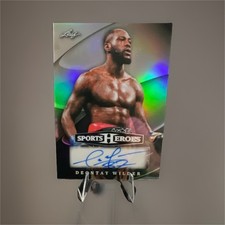 Leaf Sports Heroes Deontay Wilder Autograph Serial #/9 – Boxing Trading Card