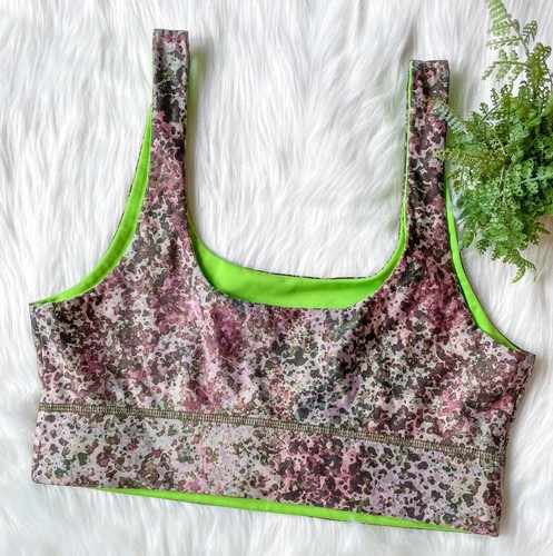 Reggiseno sportivo reversibile Fabletics Haryn terra verde lime agrumi XS - Foto 2 di 3