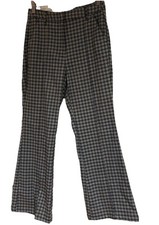 Urban Outfitters Womens Pants Multicolor Mid Rise Plaid Flared Viscose Blend 6