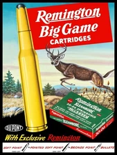 REMINGTON Big Game Kleanbore Cartridges NEW Metal Sign: 12x16" Ships Free