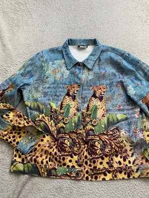 Impulse Women Cheetah Print Long Sleeve Jacket Multicolor Size XL