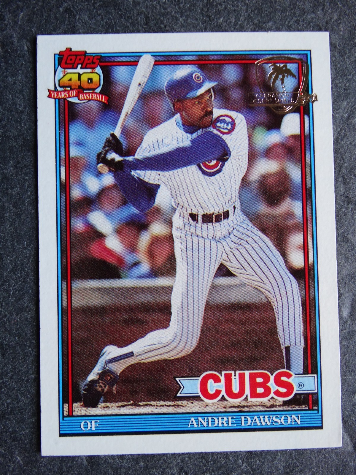 1991 Topps Desert Shield #640 Andre Dawson Chicago Cubs Baseball Card